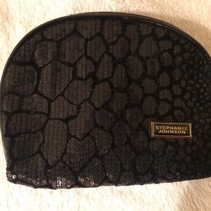 NWT Stephanie Johnson Black Cosmetic Bag